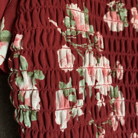 Lily Rose womens floral milkmaid dress size medium coquette bloomcore dainty - Picture 9 of 15